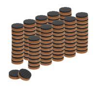 QUARKZMAN 100 Pcs Almohadillas para Muebles Fieltro Y EVA 5/8" (15mm) Redondas Protectores Suelo Autoadhesivos para Proteger Suelos Madera Patas Mesa Marrón+Negro