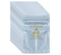 QUARKZMAN 100 Pcs Bolsas Antiestáticas 2.4" x 3.5" Bolsa Reutilizable De Protección ESD con Etiquetas para Disco Duro HDD SSD Dispositivos Electrónicos Placas Madre, Color Gris Plateado