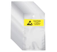 QUARKZMAN 100 Pcs Bolsas Antiestáticas 3.1" X 5.3" Abertura Superior con Agujero Bolsa De Protección ESD con Etiquetas para Disco Duro HDD SSD Dispositivos Electrónicos Placas Madre, Plata