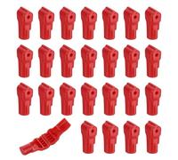 QUARKZMAN 100 Pcs de Cierres de Gancho de Perno, Cierres de Seguridad de Gancho de Exhibición de Tablero Perforado de 4 mm de Abs, Cierre Antirrobo para Gancho de Exhibición de Tablero, Rojo