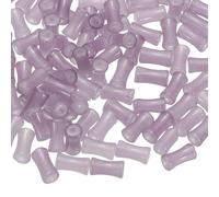 QUARKZMAN 100 pcs De Cuentas De Vidrio En Forma De Tubo, 6x12mm Cuentas Sueltas Cilíndricas, Cuentas De Vidrio Tipo Tubo Para Hacer, Joyería, DIY, Pendientes Yes, Color Púrpura Degradado