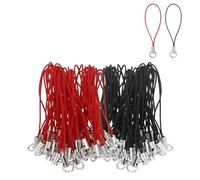QUARKZMAN 100 Pcs Kit De Cordón Con Colgante Para Teléfono, Anilla Divisoria De 58 Mm Con Cordón Colgante Para Cámara USB Llavero Accesorios DIY, Negro/Rojo