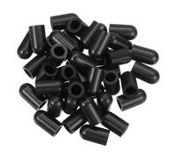 QUARKZMAN 100 PCS Tapones De Silicona, 5mm (3/16") Diámetro Interno 10mm (3/8") Altura Tapones Redondos De Goma Elásticos Protectores Para Tornillos Cubiertas Flexibles Pernos, Negro
