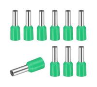 QUARKZMAN 100 Pcs Terminales Crimpar Alambre VE4009 - Terminales Ferrule De Cobre De 12AWG Para Proyectos Eléctricos Industria Química Industrial, Verde