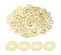 QUARKZMAN 100 Piezas Arandelas Planas De Latón M3. 8mm DI x 3mm De x 0.5mm