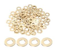 QUARKZMAN 100 Piezas Arandelas Planas De Latón M6 12mm DI x 6mm DE x 1mm Espesor Arandelas De Sellado Metálicas Anillo De Sellado Métrico Para Tornillos Tuercas Y Pernos