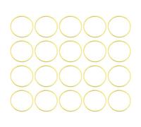 QUARKZMAN 100 Piezas de 22Mm de Latón Círculo Hueco Bisel Colgante Marco Anillos Redondos Conectores de Joyería para Pendientes Collares Hacer Joyas Artesanía de Resina (Dorado)
