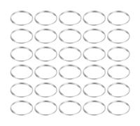 QUARKZMAN 100 Piezas de Anillas Dobles de 14 mm, Conectores de Anillo de Salto Redondo, Pequeñas Anillas de Llavero Niqueladas para Manualidades DIY, Color Plata
