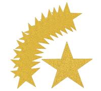 QUARKZMAN 100 Piezas de Recortes de Estrellas Doradas con Purpurina, Estrellas de Papel de Doble Cara para Decoración de Pared de Aula Fiesta Nocturna de Cine, 6 Pulgadas