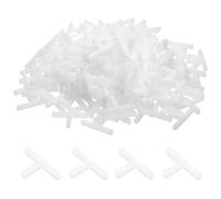 QUARKZMAN 100 piezas de Separadores de Azulejos 3mm de Plástico Duro tipo T Espaciadores Niveladores de Azulejos para la Instalación de Azulejos Cerámicos en Paredes y Suelos