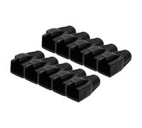 QUARKZMAN 100 Unidades De Cubierta Para Conector De Cable, Cubierta De Tensión Para Cable De Red Ethernet Cat6A Cat7/7A, Diámetro De Agujero De 8mm (Negro)