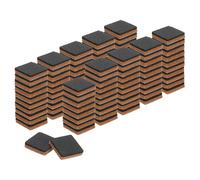 QUARKZMAN 100pcs Almohadillas para Muebles Fieltro Y EVA, 3/4"(20mm) Cuadradas, Patas para Muebles, Protectores Suelo Madera Autoadhesivos para Proteger Madera, Patas Mesa, Marrón+Negro