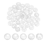 QUARKZMAN 100Pcs Botones Camisa Resina 12.5mm/0.5" Redondos Brillantes Perlas Ojo Gato Con Un Solo Agujero Para Suéter Cardigan Pantalones Scrapbooking Manualidades DIY Transparentes