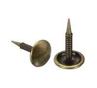 QUARKZMAN 100Pcs Clavos De Tapizado, 9x16.3mm Tachuelas De Muebles Tachuelas Redondas Para Sofás Camas Proyectos DIY, Bronce