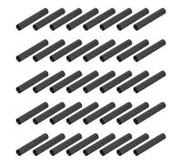 QUARKZMAN 100Pcs M3 X 30mm Separadores Aluminio Estriados, Tuerca Acoplamiento Redonda Conector Tuerca Manguito Perno Barra Fijador Para RC Drone Quadcopter FPV Drone Piezas (Negro, 5mm OD)