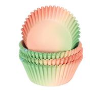 QUARKZMAN 100pcs Moldes para Magdalenas, Mini Forro Antiadherente para Cupcakes Papel Para Hornear Envoltorios Decoración para Hogar Boda Aniversario Fiesta Pastelería, Rojo Verde