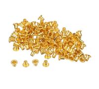 QUARKZMAN 100pcs Ojales Metálicos Ojales 2mm Orificio Pequeños Ojales para Zapatos, Ropa, Cinturón, Bolso, Bricolaje Proyecto, dorado, tono dorado
