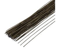 QUARKZMAN 100pcs Tallos De Alambre Floral Marrón Flexibles 0.45mm Calibre 26 Alambre Para Florista Para Hacer Flores Artificiales Suministros Para Coronas