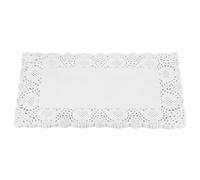 QUARKZMAN 100Pcs Tapetes De Papel De Encaje Blanco7.5 X12 Pulgadas Tapete De Mesa Rectangular De Papel Para Bodas, Cumpleaños Y Fiestas De Té