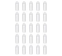 QUARKZMAN 100Pcs Tapones de Extremo de Goma, 4mm ID Tappones de Tornillos de Vinilo Goma Flexible Protectoras de Roscas para Tubos de Metal Varillas Tornillos, Translúcido