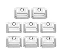 QUARKZMAN 100uds 43mmx32mmx0.4mm Pared Panel Hebilla, Inoxidable Acero Integrado Pared Panel Clips, Muebles Fijaciones Abrazadera Percha Pared Montaje Clips, Plata