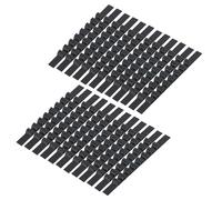 QUARKZMAN 100uds Antideslizante Colgador Agarres Silicona Adhesivo Ropa Colgador Tiras para Madera Plástico Perchas, Negro (2,76" x 0,25")