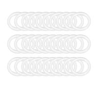 QUARKZMAN 10mm ID Silicona Juntas Tóricas Arandela Junta x 30uds Arandela Redonda Plana Arandela Junta Sello Anillo para Vidrio Puerta Manija, Transparente
