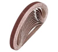 QUARKZMAN 10mm x 330mm Bandas de Lija Set, 10pcs Cintas Abrasivas 60 Grano Correa para Lijadoras Óxido Aluminio para Carpintería Pulido de Metal Afilador de Cuchillo