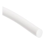 QUARKZMAN 10mm x 4.5m (Dia*L) Tira Sólida Sellada de Espuma, Burlete de Silicona de Goma Esponja Anti Choques Protector Redondo para Borde Ventana Puerta Coche Almacén Instrumento, Blanco