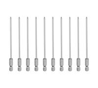 QUARKZMAN 10pcs #0 Phillips Punta de Destornillador, PH0 Puntas Atornillador Imantada Cruzada Magnética S2 Acero 1/4" Vástago Hexagonal Brocas de Taladro Industrial, 110mm x 2.5mm (L*D）