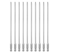 QUARKZMAN 10pcs #0 Phillips Punta de Destornillador, PH0 Puntas Atornillador Imantada Cruzada Magnética S2 Acero 1/4" Vástago Hexagonal Brocas de Taladro Industrial, 150mm x 2.5mm (L*D）