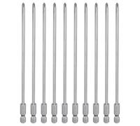 QUARKZMAN 10pcs #1 Phillips Punta de Destornillador, PH1 Puntas Atornillador Imantada Cruzada Magnética S2 Acero 1/4" Vástago Hexagonal Brocas de Taladro Industrial, 150mm x 3.5mm (L*D）
