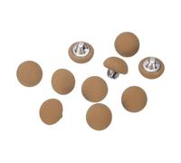 QUARKZMAN 10pcs 16L Botones Redondos Cubiertos De Tela De 10mm 3/8" Con Vástago De Metal Para Coser DIY Manualidades Reemplazo De Botones, Beige Claro