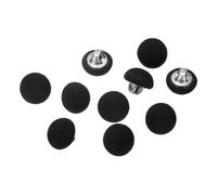 QUARKZMAN 10pcs 16L Botones Redondos Cubiertos De Tela De 10mm 3/8" Con Vástago De Metal Para Costura DIY Botones De Repuesto Para Ropa Trajes Abrigos Blusas Suéteres, Negro