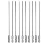 QUARKZMAN 10pcs #2 Phillips Punta de Destornillador, PH2 Puntas Atornillador Imantada Cruzada Magnética S2 Acero 1/4" Vástago Hexagonal Brocas de Taladro Industrial, 150mm x 3mm (L*D）