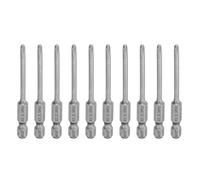 QUARKZMAN 10pcs #2 Phillips Punta de Destornillador, PH2 Puntas Atornillador Imantada Cruzada Magnética S2 Acero 1/4" Vástago Hexagonal Brocas de Taladro Industrial, 65mm x 3.5mm (L*D）