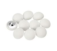 QUARKZMAN 10pcs 32L Botones Redondos Cubiertos De Tela 20mm 4/5" Con Vástago De Metal Para Costura DIY Manualidades Reemplazo De Botones, Color Crema Blanco