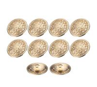 QUARKZMAN 10pcs 32L Botones Redondos De Metal Huecos Para Coser 20mm 4/5" Aleación De Zinc Botones De Reemplazo Para Ropa De Hombre Y Mujer Abrigo Uniforme Camisa Traje, Tono Dorado