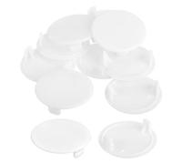 QUARKZMAN 10pcs 35mm Tapones para Orificios de Bisagra, Cubierta de Agujeros Tapas Redondas de Orificio Oculto de Plástico Tapa de Inserción para Muebles Armario Gabinete, Blanco