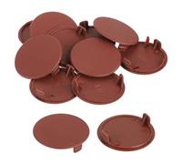 QUARKZMAN 10pcs 40mm Tapones para Orificios de Bisagra, Cubierta de Agujeros Tapas Redondas de Orificio Oculto de Plástico Tapa de Inserción para Muebles Armario Gabinete, Marrón Rojizo