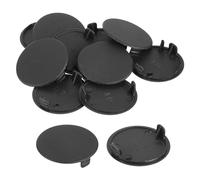 QUARKZMAN 10pcs 40mm Tapones para Orificios de Bisagra, Cubierta de Agujeros Tapas Redondas de Orificio Oculto de Plástico Tapa de Inserción para Muebles Armario Gabinete, Negro