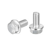 QUARKZMAN 10Pcs 5/16-18 x 5/8" Pernos De Cabeza Hexagonal Con Brida, De Acero Inoxidable 304, Tornillos Con Brida Hexagonal Grado 5.8 Para, Plateado