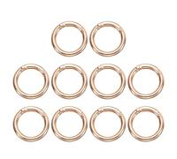 QUARKZMAN 10pcs Anillo de Resorte, 25mm O Ring Llavero Mosquetón Clip Hebilla Redonda Cierre de Metal Aleación Broche Accesorio para Senderismo Manualidades DIY Bolsa Decoración, Dorado
