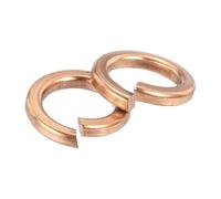 QUARKZMAN 10pcs Arandela de Seguridad Dividida, M8 Arandela de Cobre Surtido de Arandelas de Cobre Arandelas Planas Espaciadora Redonda para Tornillos Tuercas Pernos