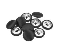 QUARKZMAN 10pcs Botones Cubiertos de Tela, 12.5mm 20L Botones Redondos de Costura de Tela Algodón Broche Vástago Metálico para Trajes, Vestidos, Blusas y Suéteres, Gris Oscuro