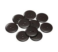 QUARKZMAN 10pcs Botones de Resina, 2 Agujeros 25mm Botones Redondos de Costura Botón Decorativo de Coser para Trajes Ropa Camisas Pantalones Manualidad Bricolaje, Marrón
