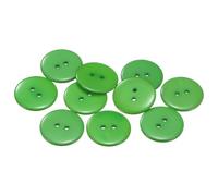 QUARKZMAN 10pcs Botones de Resina, 2 Agujeros 25mm Botones Redondos de Costura Botón Decorativo de Coser para Trajes Ropa Camisas Pantalones Manualidad Bricolaje, Verde