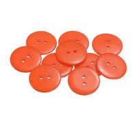 QUARKZMAN 10pcs Botones de Resina, 2 Agujeros 25mm Botones Redondos de Costura Botón Decorativo de Coser para Trajes Ropa Camisas Pantalones Manualidad Bricolaje, Naranja