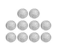 QUARKZMAN 10Pcs Botones Redondos De Metal De 25mm Vástago De Aleación Piedras Rhinestone Para Costura Manual Botones De Repuesto Para Decoración De Ropa Accesorios DIY Blancos
