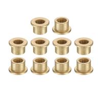 QUARKZMAN 10Pcs Brida Cojinetes de Manguito, 8mm ID x 12mm OD x 10mm Longitud, Casquillos de Bronce Sinterizado Autolubricantes